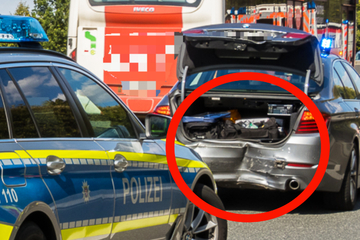Frankfurt: Frankfurt: Ziviles Polizei-Auto bei Verfolgungsjagd auf A66 demoliert