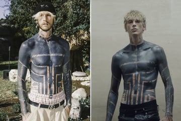 Machine Gun Kelly describes his insane full-body blackout tattoo as the "worst torture"