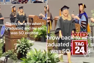 Viral Video of the Day for September 6, 2025: Son steals the show at graduation: "That's my mommy!"