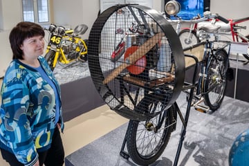 Ein Lastenrad mit Propeller? In dieser sächsischen Ausstellung werden kuriose Fahrzeuge gezeigt