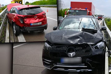 Unfall A9: Regen-Crash auf der A9: Zwei Verletzte, kilometerlanger Stau