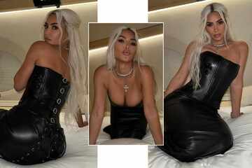Kim Kardashian goes goth in spicy all-leather look