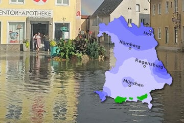 Regen, Gewitter und Warnung vor möglichen Unwettern in Bayern