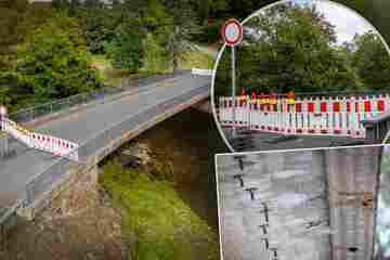 Einsturzgefahr: Bröckel-Brücke in Mittelsachsen gesperrt!