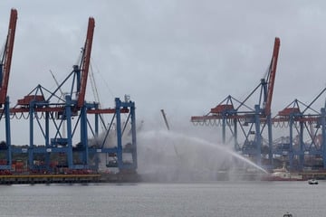 Hamburg: Feuer im Hamburger Hafen! Sechs Menschen müssen von Containerbrücke gerettet werden