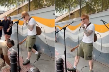 Ed Sheeran sorgt für Aufsehen: Polizei stoppt sein Straßenkonzert