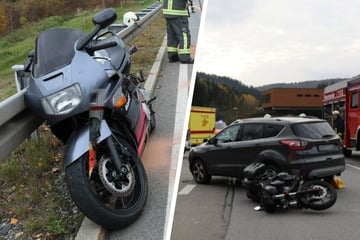 Straßensperrungen nach Biker-Unfällen im Erzgebirge