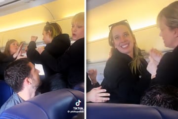 Frau hat bizarren Ausbruch im Flugzeug: "Werde Opfer von Menschenhandel!"