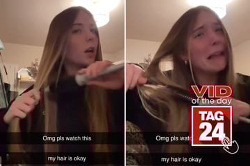 Viral Video of the Day for January 22, 2026: Girl panics after hair gets stuck in straightening brush