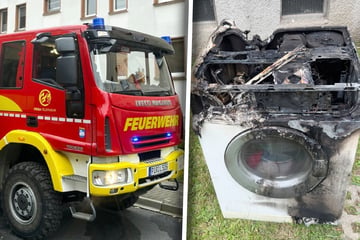 Waschmaschine steht in Pirna plötzlich in Flammen: Neun Menschen auf Rauchgasvergiftung untersucht