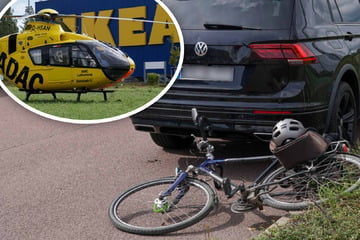 Hubschrauber-Einsatz bei IKEA: 68-jähriger Radfahrer verletzt!