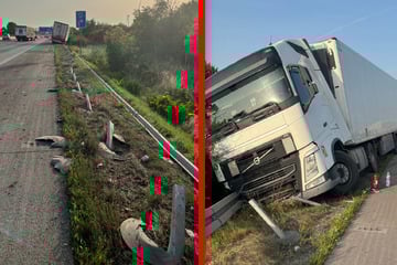 Unfall A2: A2 teilweise gesperrt: Laster kracht in Leitplanke und verursacht heftigen Schaden