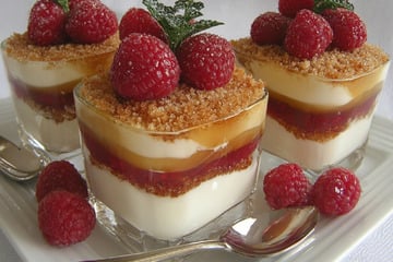 Himbeertraum: Rezept für das himmlisch leichte Dessert mit Himbeeren