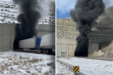 Feuer in Autobahntunnel ausgebrochen - Tote und Verletzte