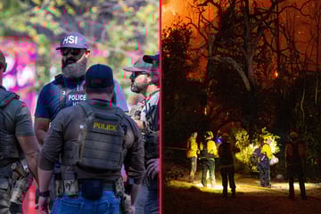 Firefighters held in ICE detention camp as massive Washington fire ravages forests