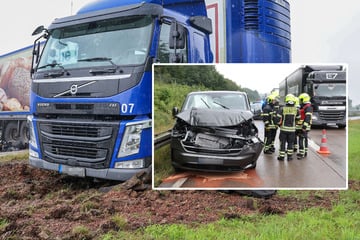 Unfall A4: Lkw und Mercedes krachen zusammen: Stau und Folgeunfall auf A4
