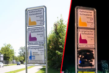 Islamische Gemeinde in Bayern bedroht: Hinweisschild zu Freitagsgebet beschmiert
