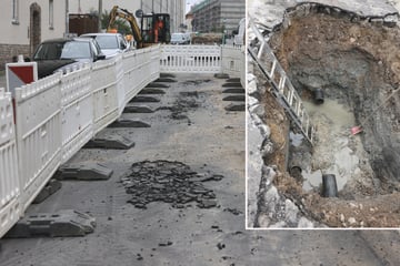 Rohrschaden! Straße im Leipziger Westen voll gesperrt, Anwohner ohne Trinkwasser