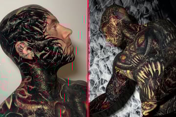 Man uses extreme tattoos and body mods to evolve into a demon: "Art or obsession?"