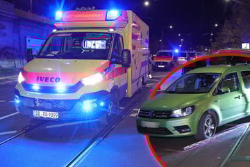 Unfall in der Dresdner Neustadt: Fußgänger von Auto erfasst