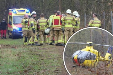 Hubschraubereinsatz bei Grimma: 13-Jähriger verletzt sich mit Axt