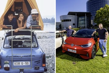 Wie Struutz in "Go Trabi Go", nur mit E-Auto: Junge Sachsen lassen Film-Klassiker real werden
