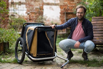 Dresden: Er kann bis zu 80 Kilo laden: Designer startet mit Radanhänger durch