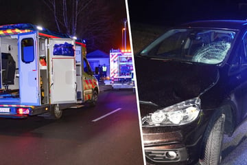 Schwerer Unfall im Landkreis Bautzen: BMW-Fahrer erfasst zwei Fußgänger!