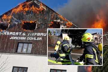 Großbrand auf Dreiseithof: Flammen greifen auf Wohnhaus über