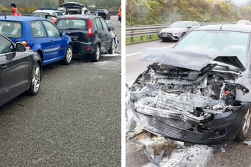 Unfall A8: Massenkarambolage auf A8: Ein Verletzter, hoher Blechschaden