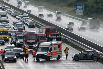 Unfall A9: Zu schnell im Starkregen? Mehrere Unfälle auf der A9