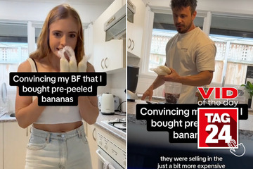Viral Video of the Day for February 15, 2024: Girl pulls hilarious banana prank on her boyfriend!