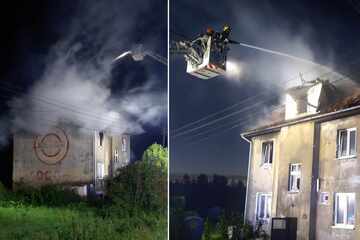 Feuer bricht mitten in der Nacht in Wohnhaus aus, Kinder springen aus dem Fenster