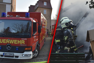 Riesige Rauchwolke in Bautzner Innenstadt: Feuerwehr kämpft gegen Flammen