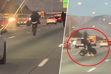 Biker will auf Autobahn flexen, plötzlich geht alles schief
