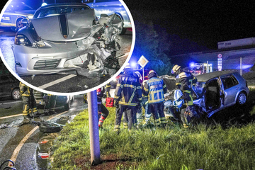 VW fährt über rote Ampel und kracht in Porsche: zwei schwer Verletzte