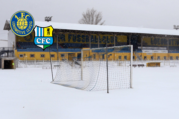 CFC-Spiel gegen Lok Leipzig abgesagt: Zu viel Schnee auf dem Platz