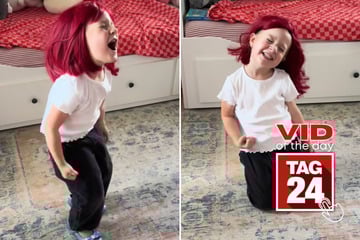 Viral Video of the Day for August 7, 2025: Little girl channels Chappell Roan with red wig in adorable TikTok