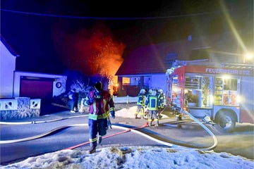 Nebengebäude von Einfamilienhaus brennt: Feuerwehr rettet Wellensittich