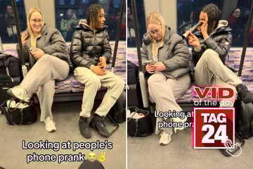 Viral Video of the Day for January 1, 2026: Man pranks woman with mini telescope on train