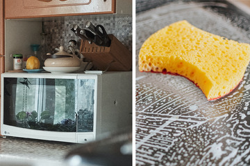 Is cleaning a kitchen sponge in the microwave a good idea? Here's another way!