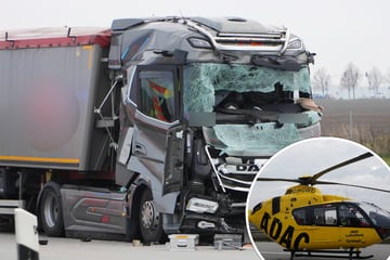 A38 nach Unfall voll gesperrt: Laster kracht in Schilderwagen