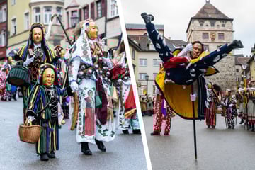 Wild, bunt und unerschütterlich: Narren stürmen Rottweil - trotz frostigem Wetter