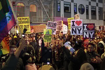 New Yorkers flood the streets to protest escalating ICE raids: "Hands off!"