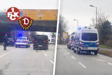 Dynamo gegen Kaiserslautern live: Helikopter überwacht Anreise der SGD-Fans