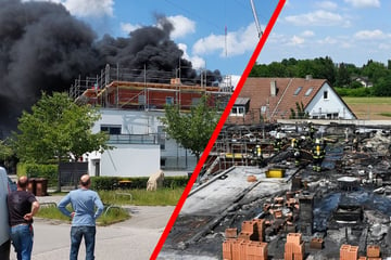 München: Schwarze Rauchwolke über München: Feuer wütet auf Hausdach in Ramersdorf