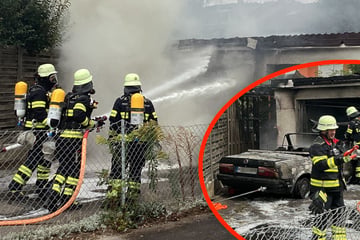 München: Mann startet Motor in Garage: Auto geht in Flammen auf