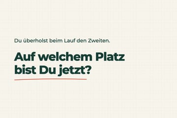 Auflösung zum Rätsel des Tages vom 29.10.2026: Auf welchem Platz bist Du nach dem Überholen?
