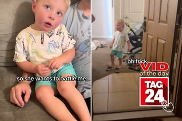 Viral Video of the Day for October 13, 2024: Little boy ready to throw down after mom asks for help in "battle"