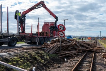 Laster verliert Dutzende Holzstämme: Straßen- und Zugverkehr nach Unfall gesperrt!